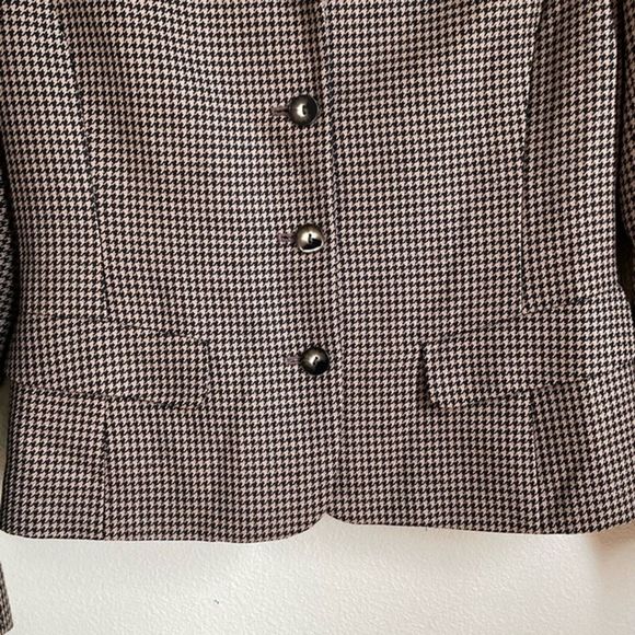 Vintage Liz Claiborne Collection Womens Size 10 Houndstooth Wool Blazer/Jacket - Picture 6 of 16